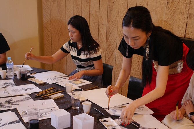 Sumi-e Ink Painting Suiboku-Ga Workshop in a Japanese Teahouse - Meeting and End Point
