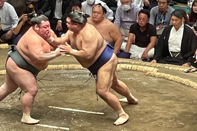 Today SEATS!! Sumo Tournament 2F Front Row Tickets + Ryogoku Tour - Sumo Stable Visits and Shopping