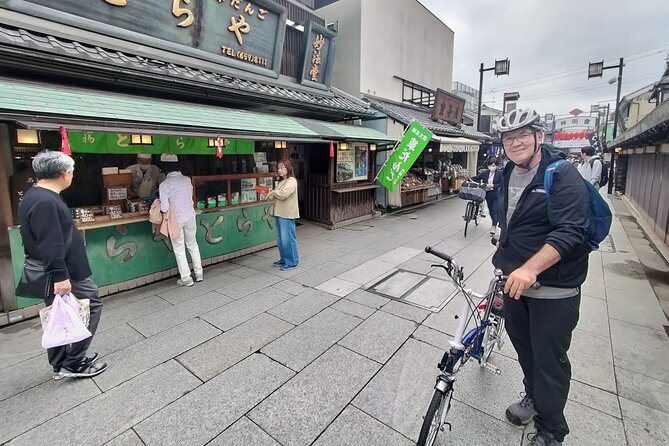 Explore Shibamata, Tokyo by Folding Bike - Interaction With Friendly Locals