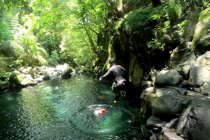 Advanced Canyoning Activity in a Miracle Lava Valley of Mt. Fuji