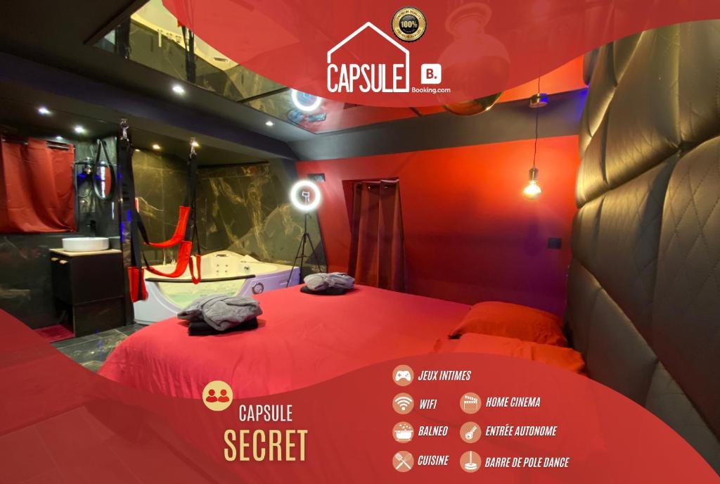 Capsule Secret - Jacuzzi - Netflix & Home Cinema - Couple Games - Pole Dance Bar - Overview of Capsule Secret