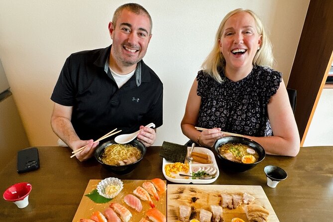 【Private】Sushi & Ramen Cooking & Sake Set in Tokyo!（+Recipe） - Exploring the Tsukiji Neighborhood