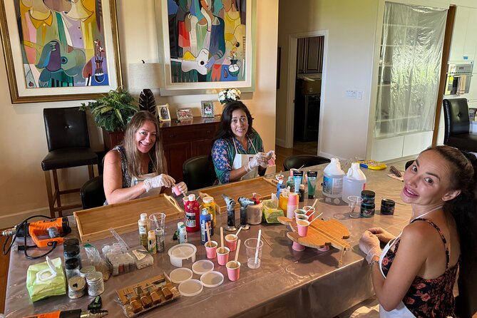 Epoxy Resin Cheese Board Art Class - Pricing and Availability