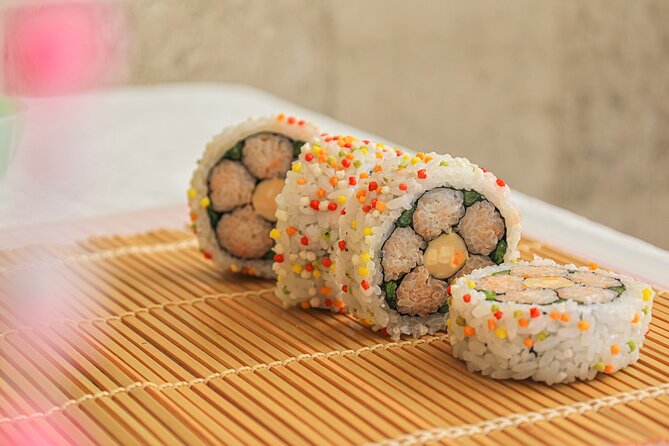 Experience Calligraphy and Decorative Sushi Roll in Tokyo - Decorative Sushi Roll Making