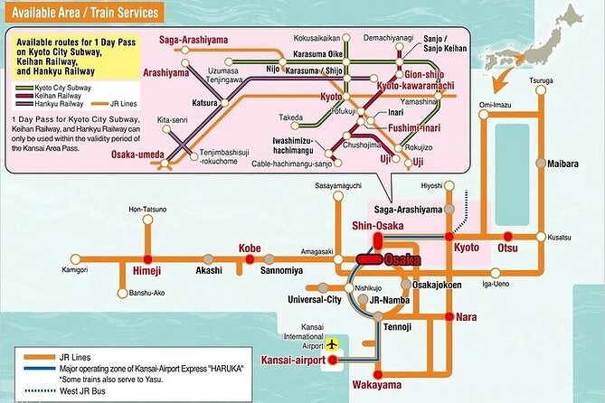 JR West Kansai Area Pass 4 Day Pass - Pass Validity