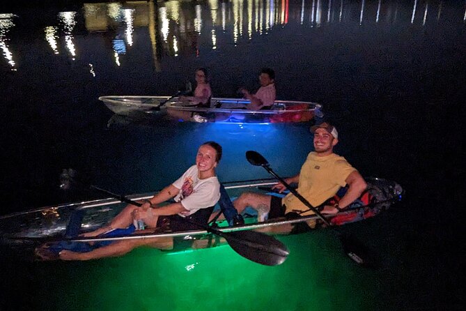 LED Glow in the Dark Clear Kayak or Clear Paddleboard in Paradise - Paddle Through a Clear Watery Canvas