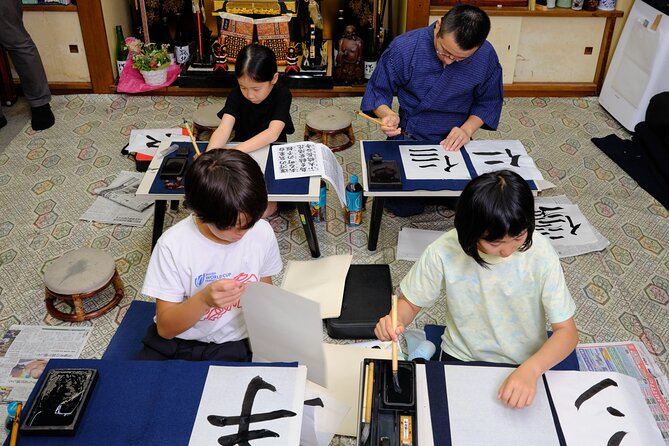 Tokyo Calligraphy Experience Japanese Treats With Green Tea - Guidance From the Calligraphy Instructor