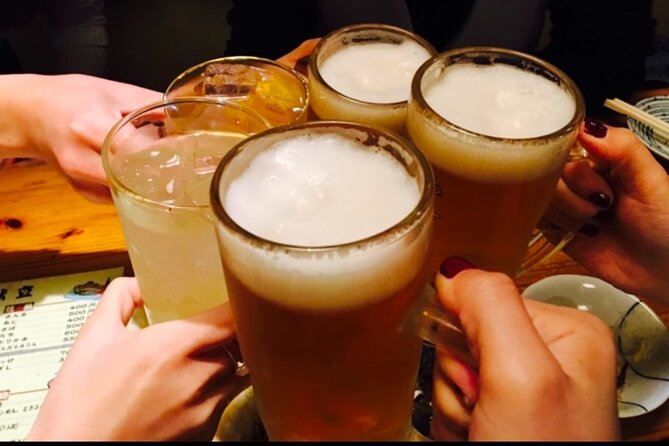 Ginza → Tsukishima Walking and Japanese Style Fun Dining Tour - Beverage Options