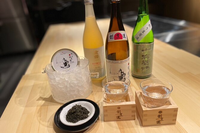 Tokyo Sake Tasting and Caviar and Snacks Pairing Experience - Private Transportation