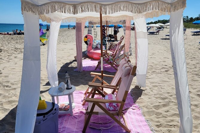 West Palm Beach Day: Cabana, Beach Chairs, Yeti, JBL, Towels + - Entertainment Options With the JBL Speaker