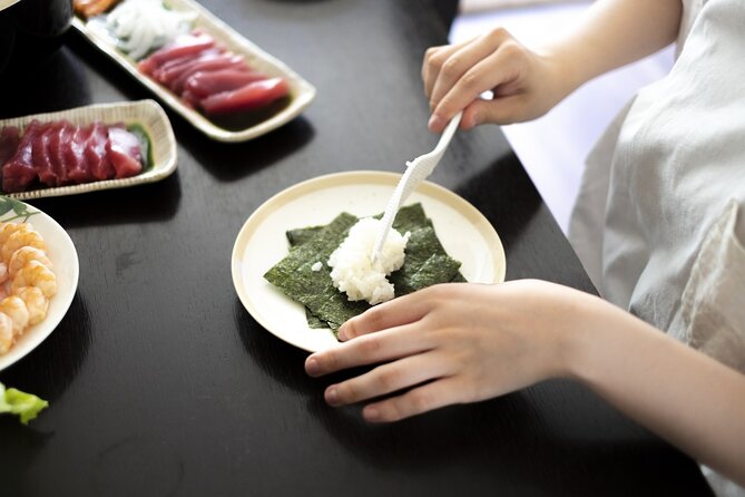 Hand-Rolled Sushi Lesson Near USJ - Sushi Preparation Process