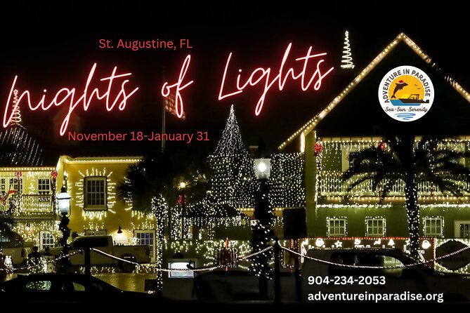 Nights of Lights Private Boat Tour St. Augustine, Max 6 Passenger - Inclusive Experience: Snacks and Beverages