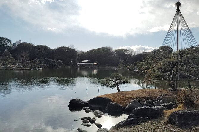 Tokyo Kiyosumi Garden Tour Stonework Pond and Sky Tree Views - Immerse Yourself in the Tranquil Japanese Landscape