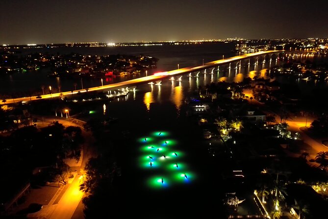 Sharkeys Glass Bottom Fish Feeding LED Night Tour St. Pete Beach - Feeding the Fish at Boca Ciega Bay