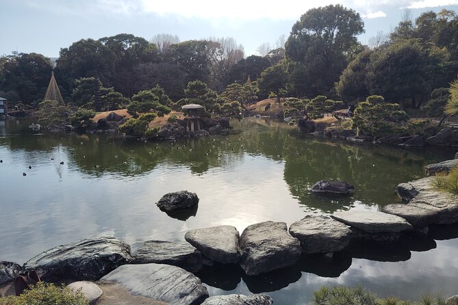 Tokyo Kiyosumi Garden Tour Stonework Pond and Sky Tree Views - Discover Unique Plants and Seasonal Highlights