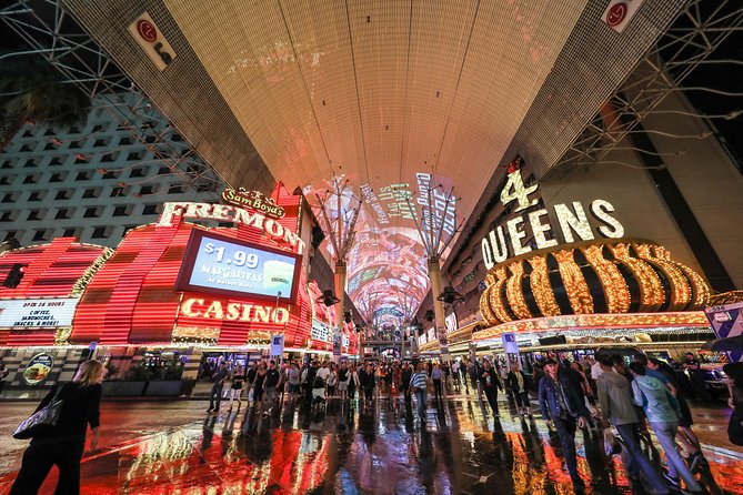 Downtown Las Vegas Nighttime Walking Tour - Learning About Las Vegas History and Revitalization