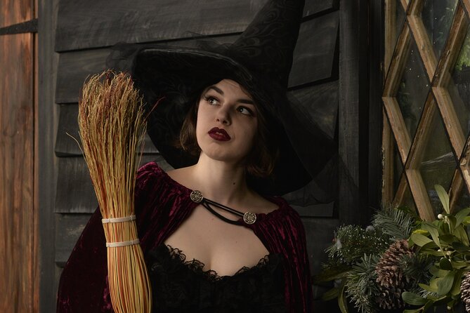 Witch Costume Photo Shoot - Olde Salem Village Theatrical Set - Pricing and Booking Flexibility