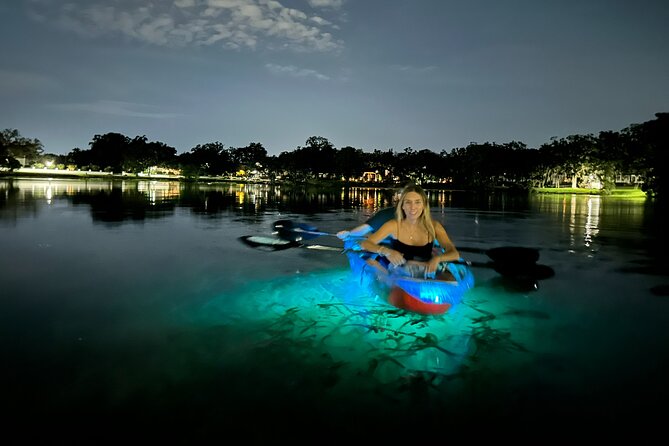 LED Glow in the Dark Clear Kayak or Clear Paddleboard in Paradise - Unlock Unforgettable Memories on the Water