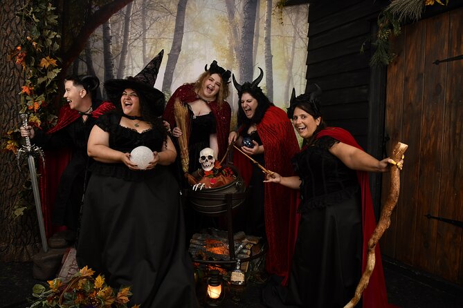 Witch Costume Photo Shoot - Olde Salem Village Theatrical Set - Returning for More Supernatural Experiences