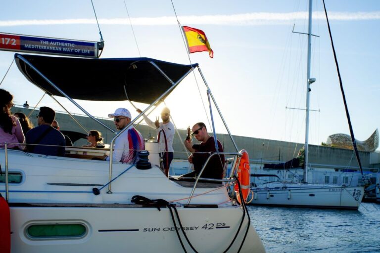 Barcelona: Sunset Sailing With Live Guitar Music and Tapas