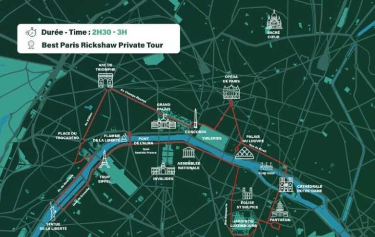 Paris : Private Luxury Rickshaw Tour With Hotel Pick-up