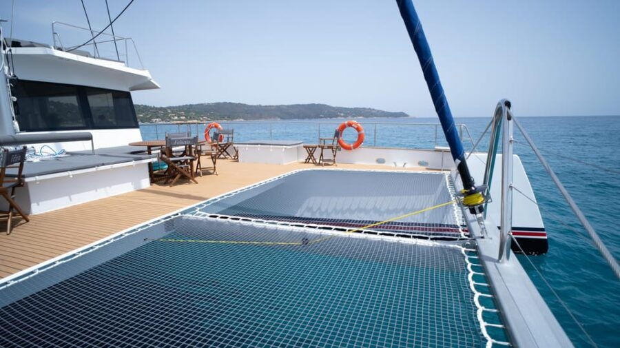 Saint Raphael: Meal & Full Day Cruise to the Lérins Islands - Overview of the Catamaran Cruise Experience