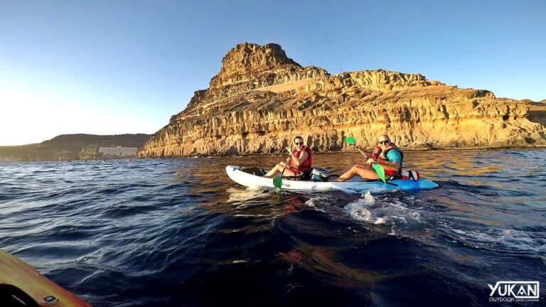 Mogán: Guided Kayak to Caves and Snorkeling Tour
