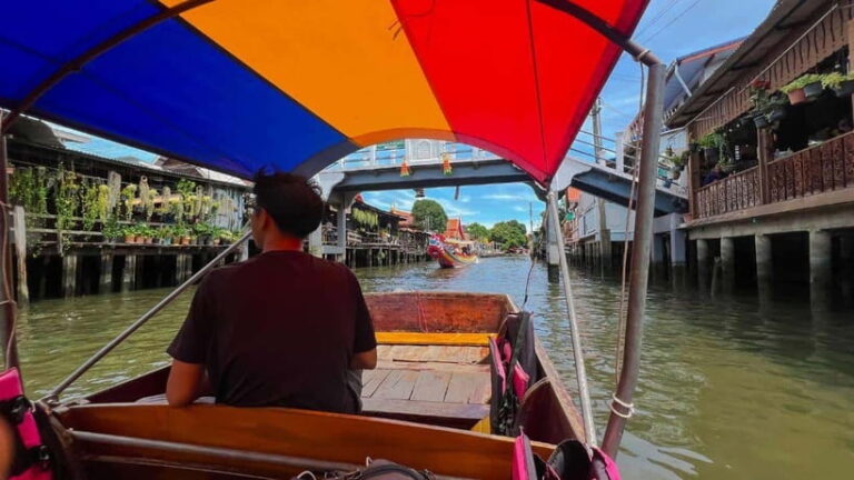 3 Hrs Private Boat Tour Bangkok Floating Market by Flat Boat