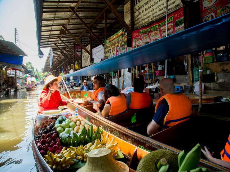 From Bangkok: Private Railway and Floating Market Tour