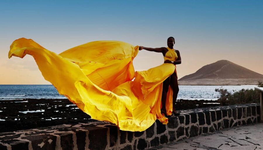 Tenerife: Your Glamor Photo Shoot Flying Dresses by Sabine Jacob - Stunning Tenerife Backdrop for Your Shoot