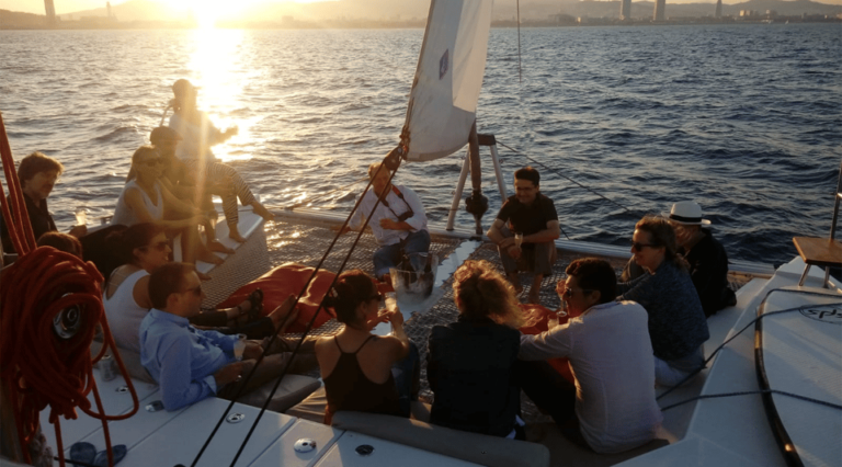 Barcelona: Shared Cruise on Luxury Catamaran Drinks + Snacks