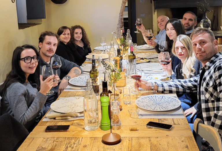 Communal Dinner in an Ancient Tuscan Farmhouse