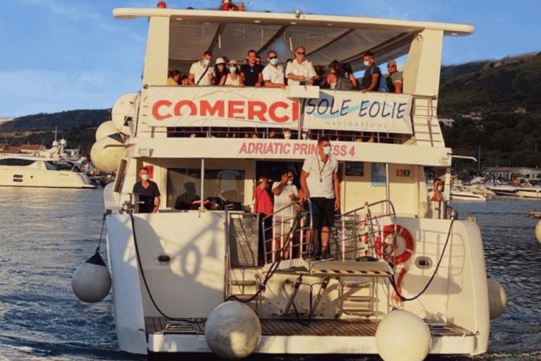 From Tropea: Lipari Panarea Stromboli Night Cruise