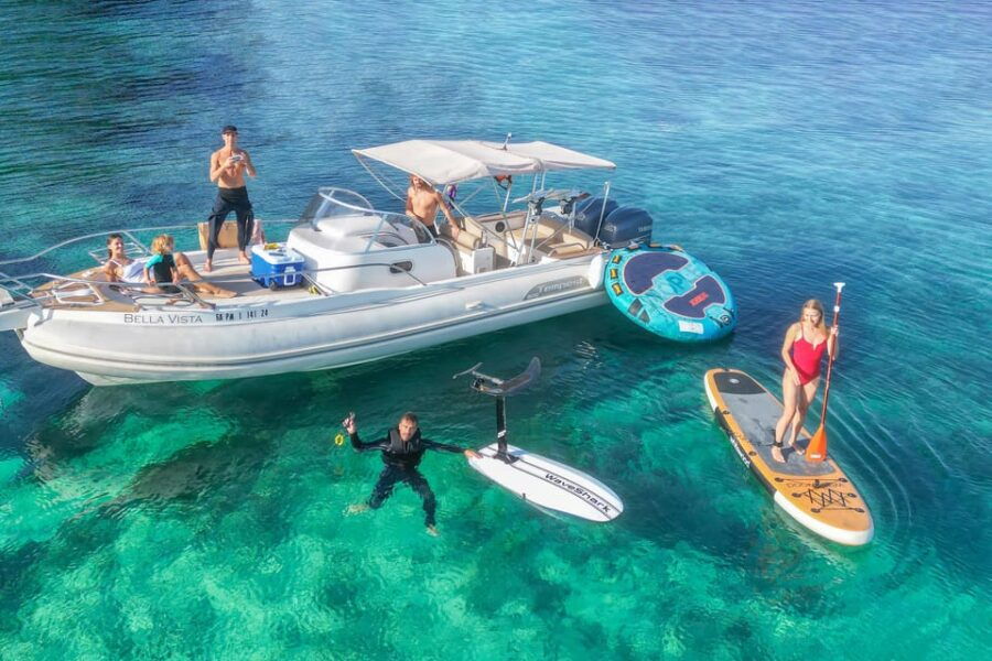 Mallorca: Private Watersports Boat. Efoil LUNCH Drinks SUP - Activity Overview