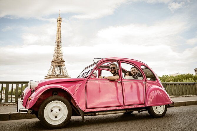 3H Champagne Tour Through Paris by Night in a Pink Citroën 2CV