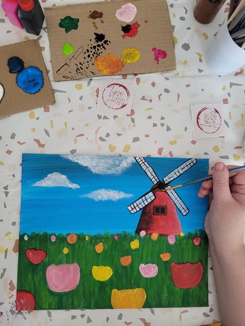 Amsterdam: Paint & Sip Workshop – Paint your Souvenir