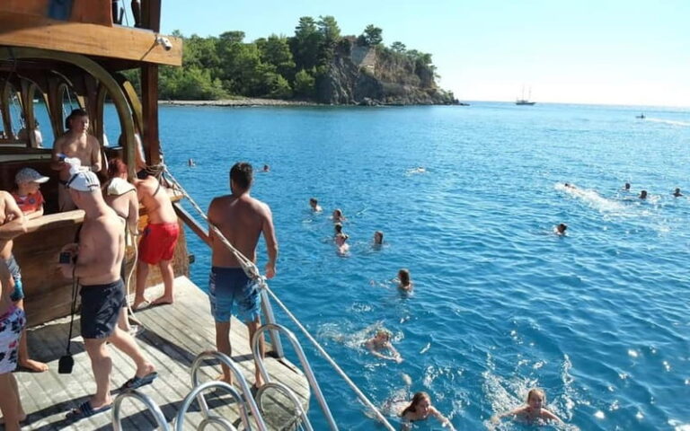 Antalya: Full-Day Boat Tour W/ Swim Stops Lunch & Waterfall