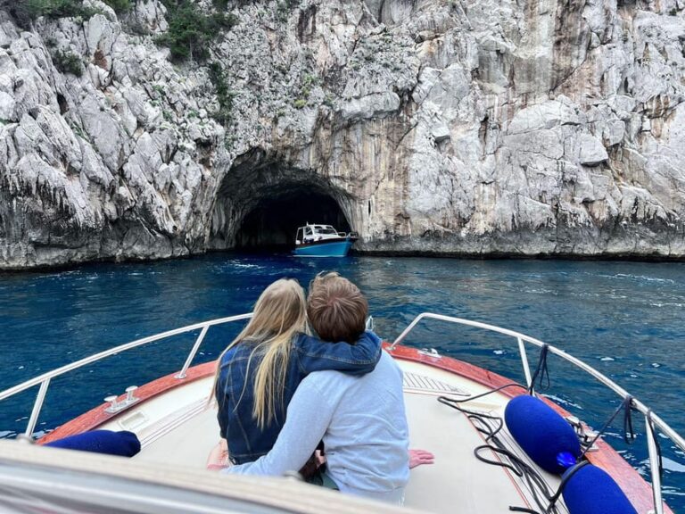 Capri: Island Tour by boat and optional Blue Grotto visit
