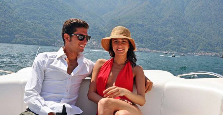 Como: Lake Como Private Modern Speedboat Tour with Prosecco