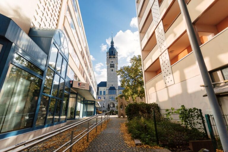 Dessau: Climbing the town hall tower