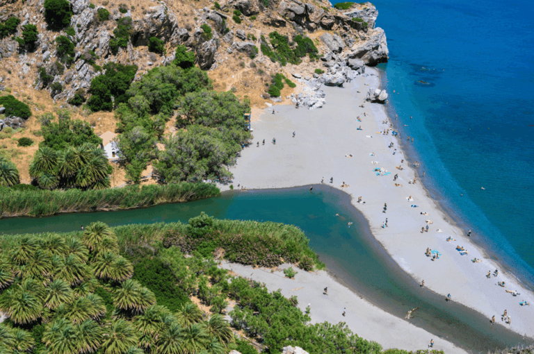 From Chania & Rethymno: Kourtaliotiko, Preveli & Damnoni