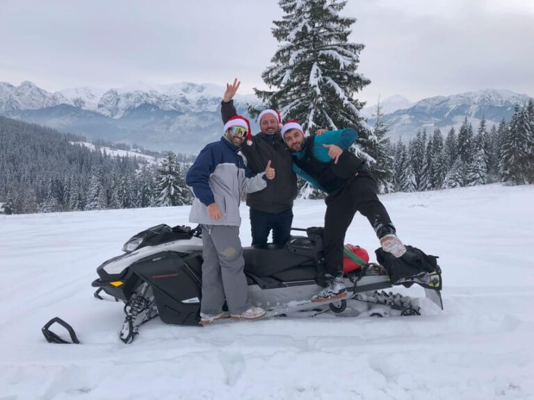 From Krakow: Zakopane Snowmobile NIGHT Ride, Bonfire,