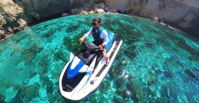 From Melliea: Comino, Blue Lagoon, and Gozo Jet Ski Tour