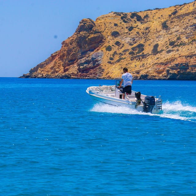 From Provatas Milos: Boat Rental to Kleftiko with Training