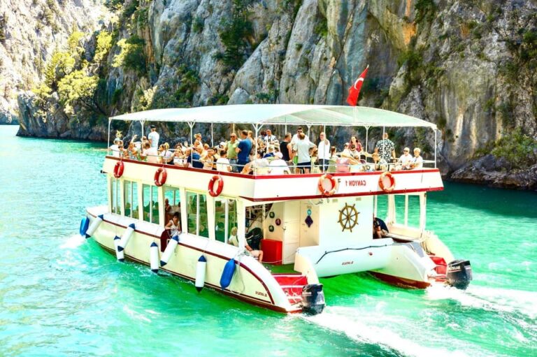 From Side & Alanya: Green Canyon Boat Tour Lunch, SoftDrink