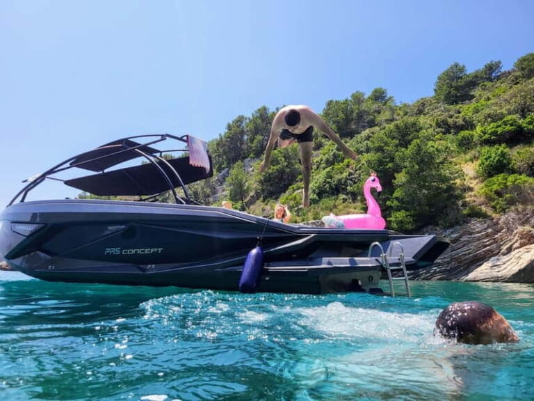 From Split: Blue Cave, Hvar, Mamma Mia, 5 Islands boat Tour