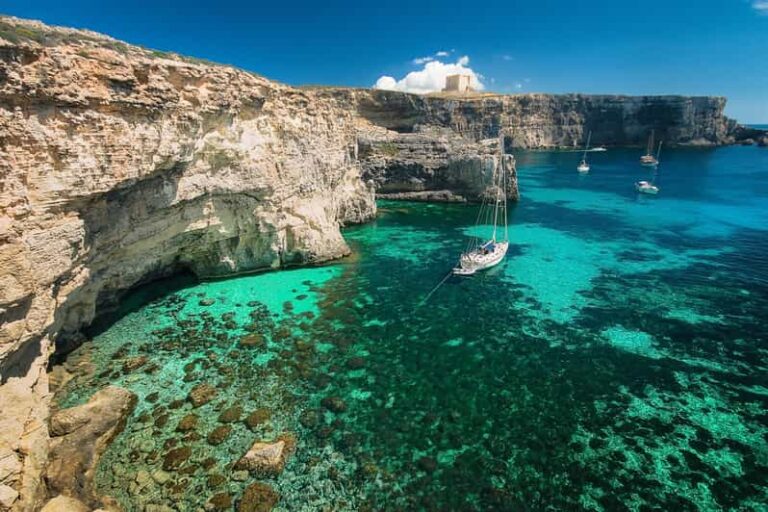 From St. Julian’s: Comino and Blue Lagoon Trip by Powerboat