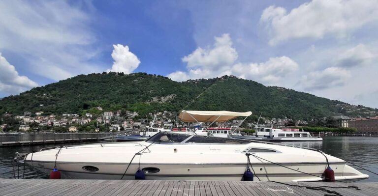 Grand Tour, on luxury speedboat at Lake Como