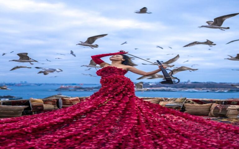 Istanbul Flying Dress Rooftop Photo Shoot