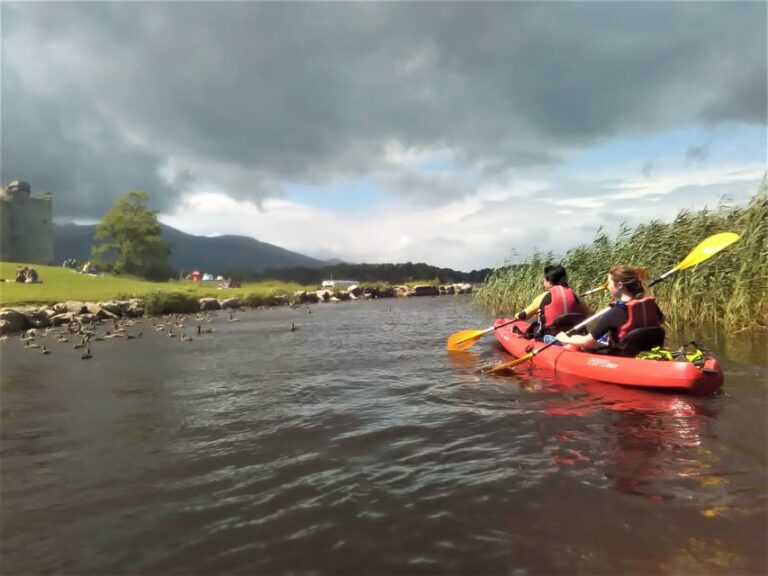 Kayaking the Killarney lakes from Ross Castle. Guided